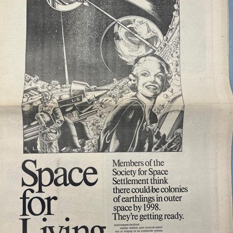 Initial mockup sample issue of the Reader prior to the publishing of its first issue, 1978. NX1 .R42