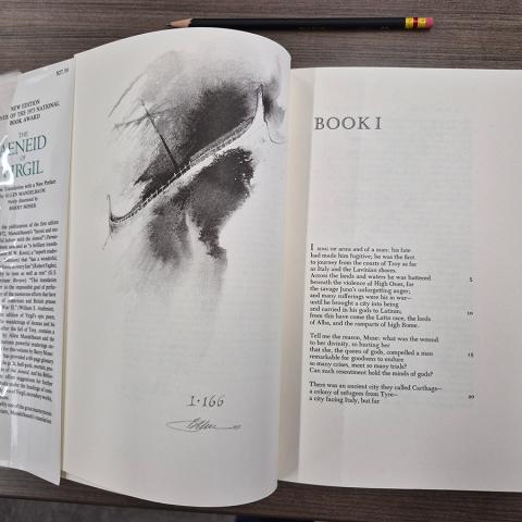 Aeneas’ Ship in a Storm, from Virgil’s The Aeneid, PA6807.A5 M23 1981