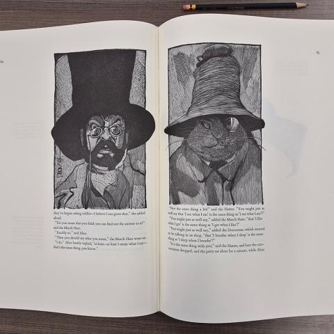 The Mad Hatter and the March Hare, from Lewis Carroll’s Alice’s Adventures in Wonderland, PR4611 .A7 1982b 