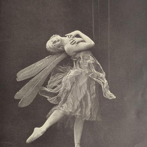 Photograph of ballerina Anna Pavlova in “The Dragonfly,” undated