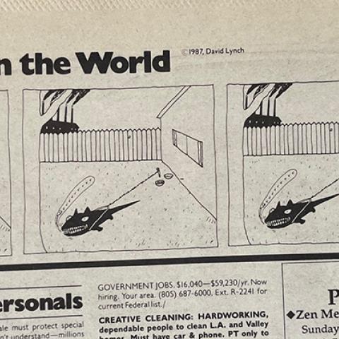 "The Angriest Dog in the World" panel, 1987. NX1 .R42