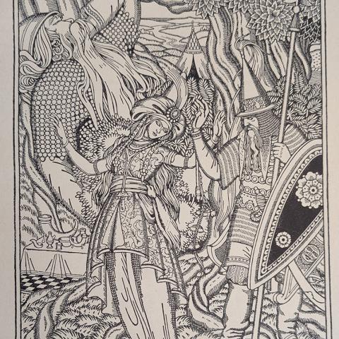 Print by illustrator and stage designer Ivan Bilibin, undated