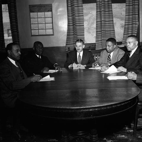 Pittsburgh Urban League, Maurice Moss, Bill Berry (far right), 2.38b, Box 1, Folder 3