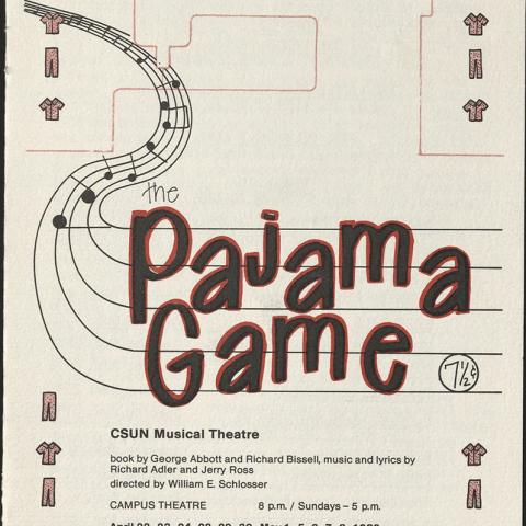 Performance program for The Pajama Game. UAC-010, Box 25. 