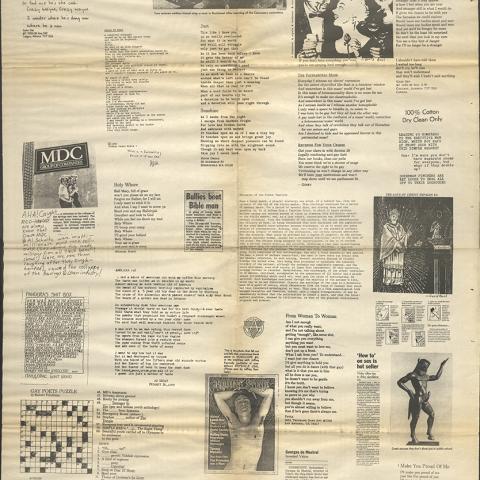 HOMOCORE Bad Poetry Issue #5 1/2 front of page two, HQ76 .H6678