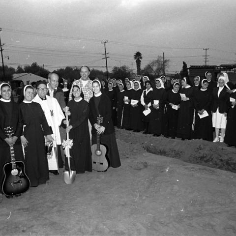Ground-breaking ceremony for the Mother Gertrude Balcazar Home for Senior Citizens, 1982