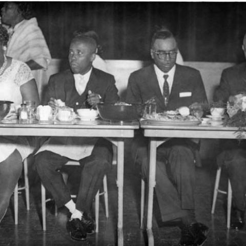Mortgage burning banquet for Calvary Baptist Church of Pacoima, January 1963