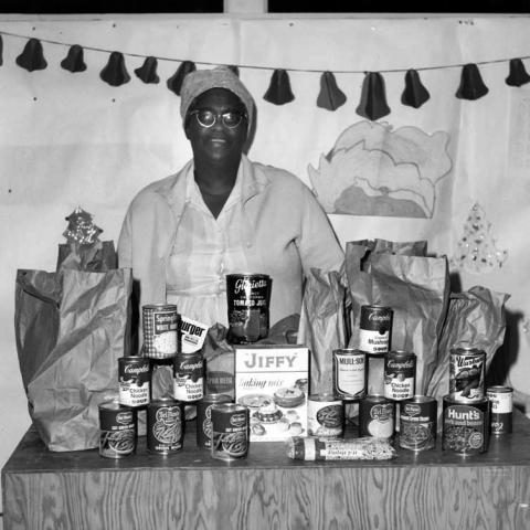 Mother Rosa L. Broadous at Calvary Food Ministry during the holidays