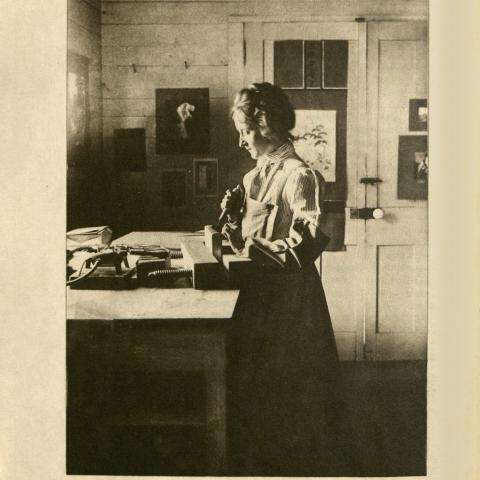 Plate, "In the Bindery," The Roycroft Books, Z 232 R8 R8 1900