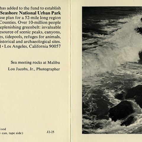 Santa Monica Mountains' and Seashore fundraising postcard