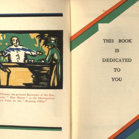 Dedication page, Savoy Cocktail Book