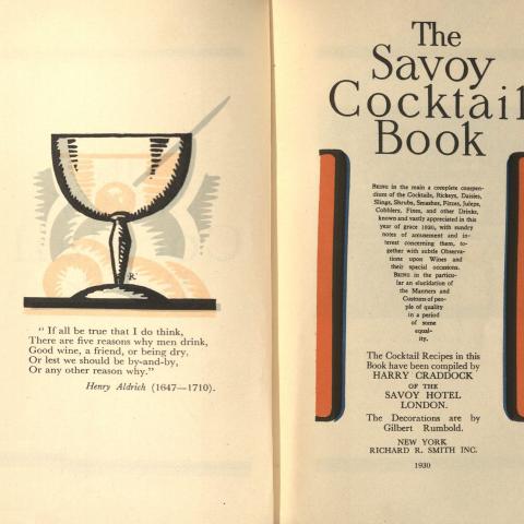 Title page, Savoy Cocktail Book