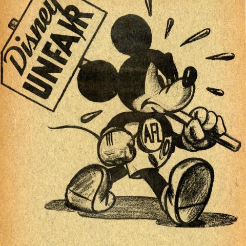 Cartoonists 1941 Strike Flyer at Disney Studios