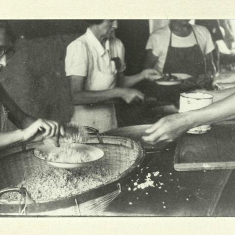 The food line at Chapei Civilian Assembly Center