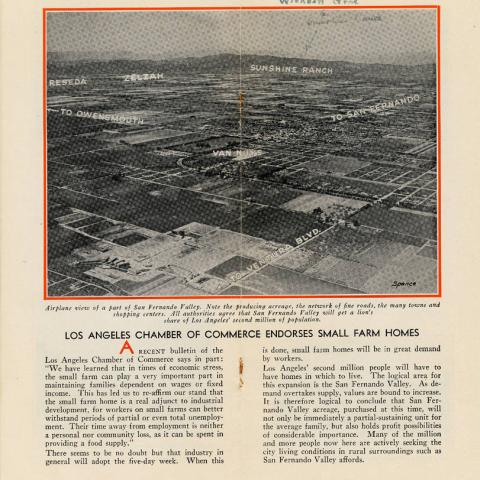 Now is the Time to Buy a Small Farm Near Los Angeles brochure, 1932. California Tourism and Promotional Literature Collection.