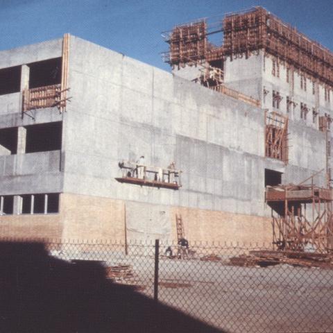 The construction of Sierra Hall circa 1960.