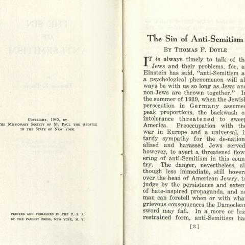 Page from Doyle's The Sin of Anti-Semitism
