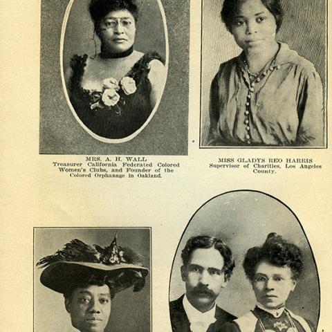 Mrs. A. H. Wall, Miss Glagys Reo Harris, Mrs. Lydia Flood-Jackson, Mr. and Mrs. J. H. Shackelford