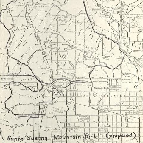 Proposed Santa Susana Mountain Park map