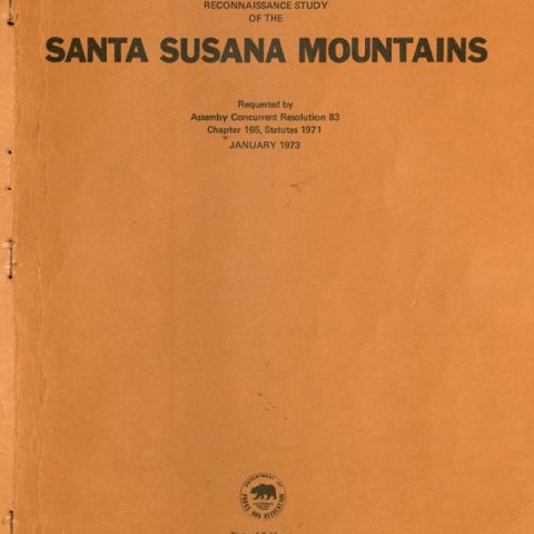 Reconnaissance Study of the Santa Susana Mountains