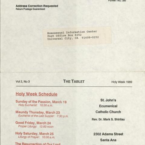 Cover of The Tablet, volume 2, no. 3
