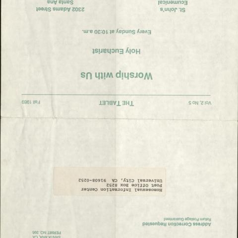 Cover of The Tablet, volume 2, number 5