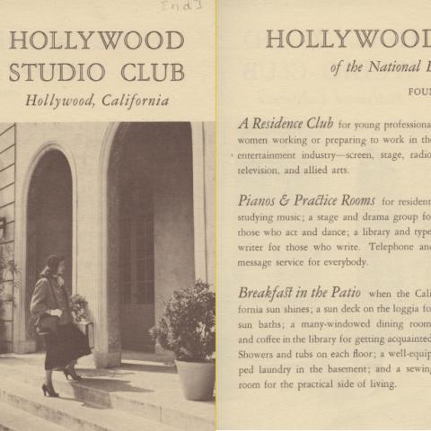 Hollywood Studio Club brochure