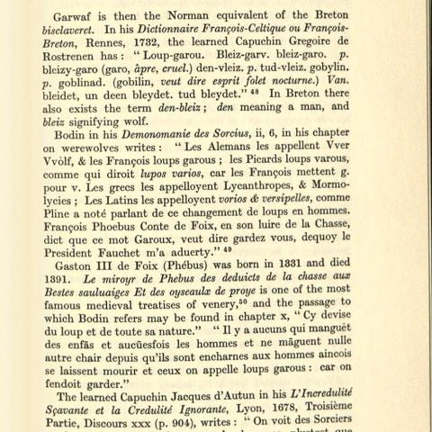 First page of Chapter II, "Lycanthropy" from The Werewolf