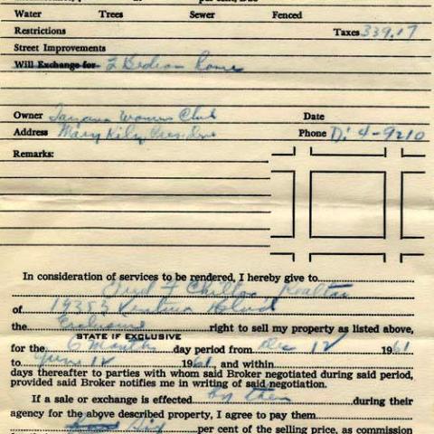 Authority to sell certificate, 1961