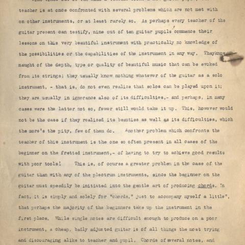 Olcott-Bickford's lecture,"Some Important Phases to be Taken into Consideration in Teaching the Guitar"