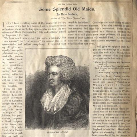 “Some Splendid Old Maids.” Temperance Scrapbook