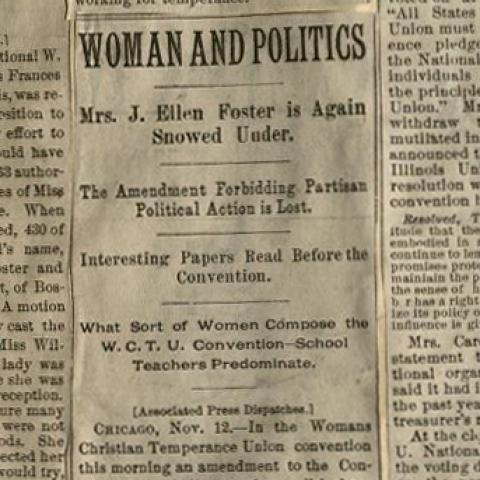“Woman and Politics.” Temperance Scrapbook