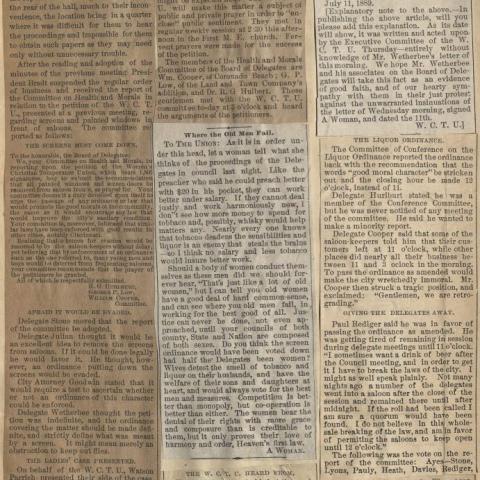 A page taken from Temperance Scrapbook
