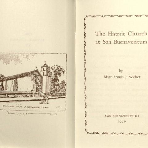 Frontispiece and title page, The Historic Church at San Buenaventura