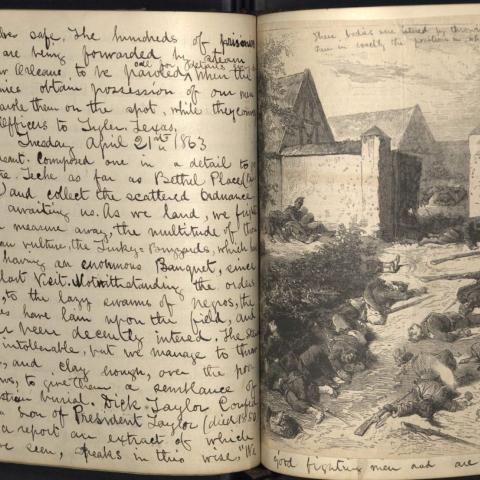 Journal entry, April 21, 1863, and fallen Confederate soldiers