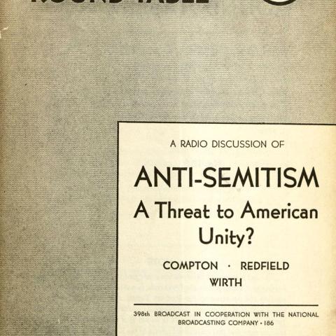 Cover, Anti-Semitism: A Threat to American Unity? 