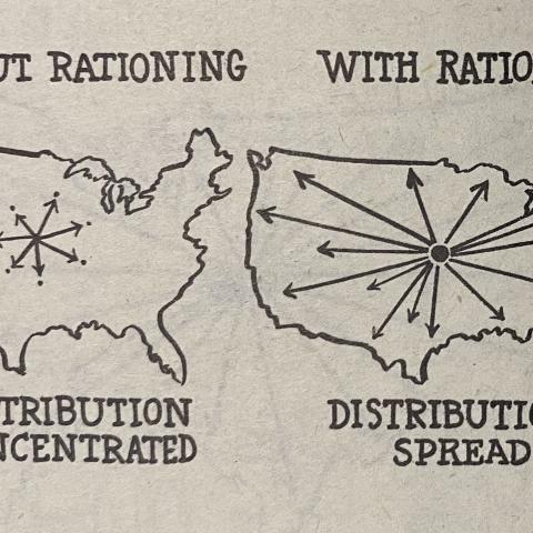 Illustration from The Story of War Time Rationing, Los Angeles County Federation of Labor Collection