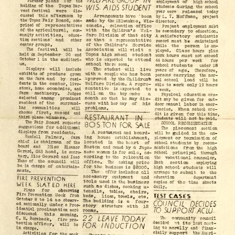 Topaz Times, September 13, 1944
