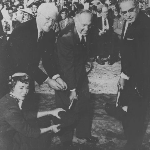 Groundbreaking for Los Angeles State College, San Fernando Valley Campus (now CSUN), January 1956. University Archives Photograph Collection