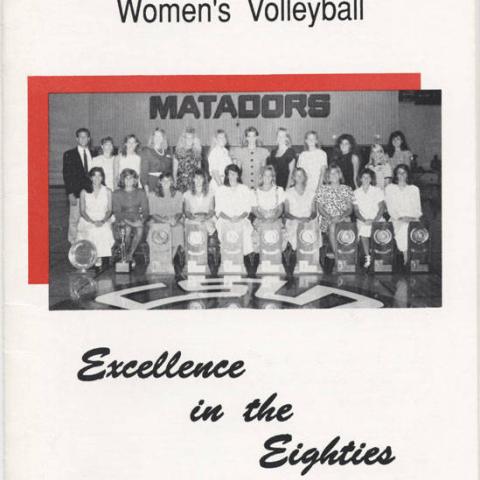 1989 Women's Volleyball program, "Excellence in the Eighties"