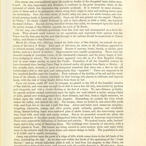 Journal entries of expedition leader, Lt. Whipple