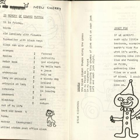 Neeli Cherry poems and illustrations in "Laugh LIterary..." volume 1, number 2