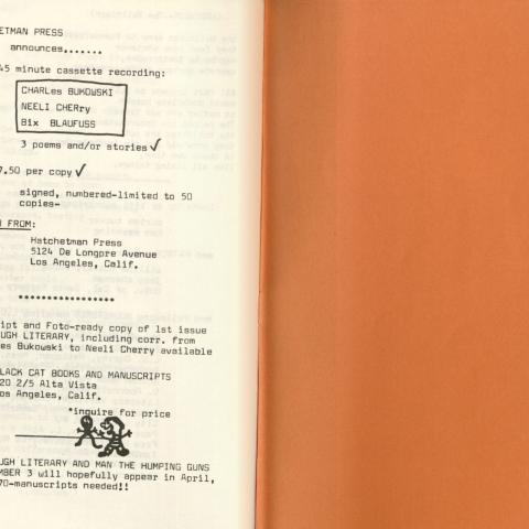 Final page of "Laugh Literary...," volume 1, number 2