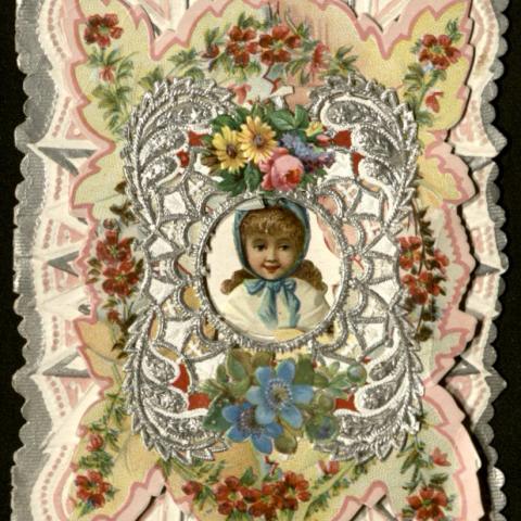 Front of hand-decorated valentine
