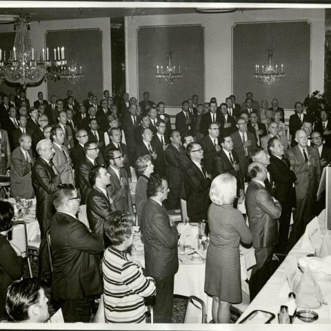At the Twentieth Anniversary Celebration the Association’s members reciting ‘The Pledge of Allegiance.’ November 7, 1969
