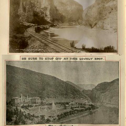 Page featuring the Canon of Grand River , and the Colorado Hotel