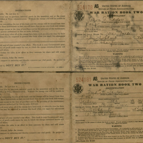 War Ration Book 2, WWII Rationing Collection
