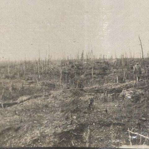 A war torn landscape, circa 1918