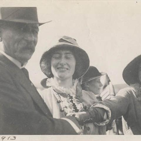 William Mulholland with daughters, Rose and Lucille