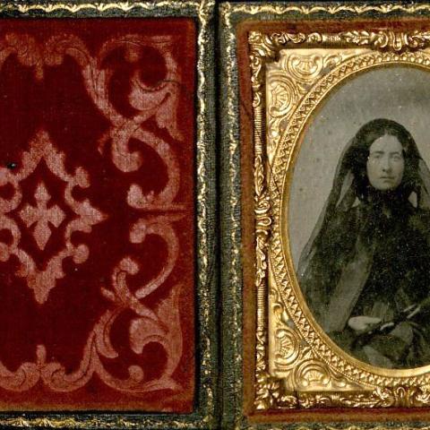 Woman in mourning dress